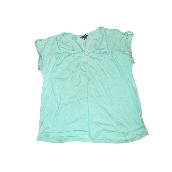Eddie Bauer Light Colored Short Sleeve Top - Picture 2 of 5